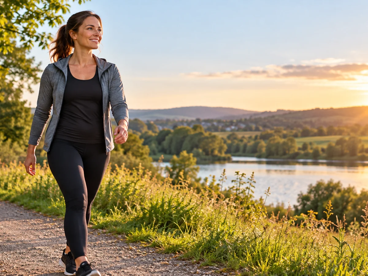 Woman enjoying an active and healthy lifestyle